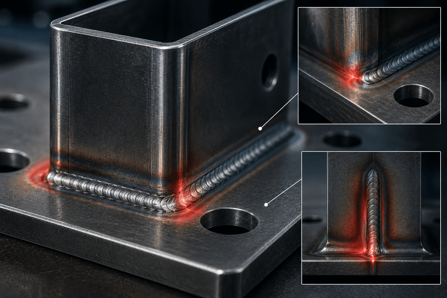 near welded joints and heat affected zones