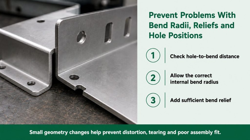 Prevent Problems With Bend Radii, Reliefs and Hole Positions